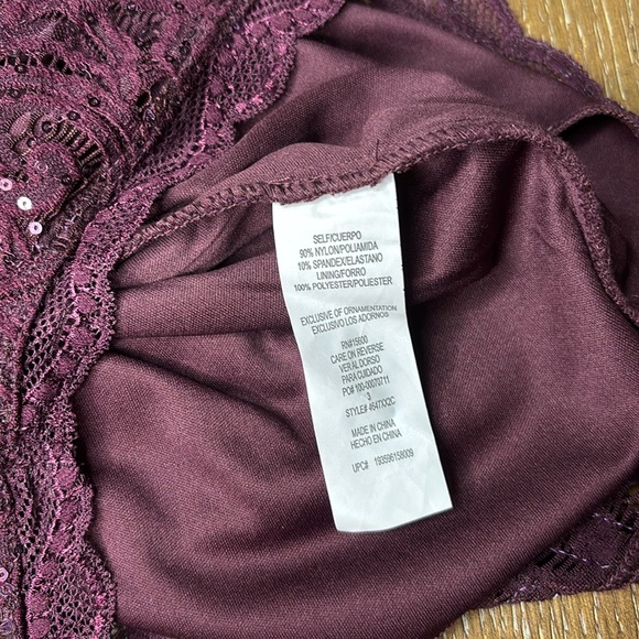 MY MICHELLE Strapless long sleeves Sequins Burgundy mini Dress - Picture 11 of 15